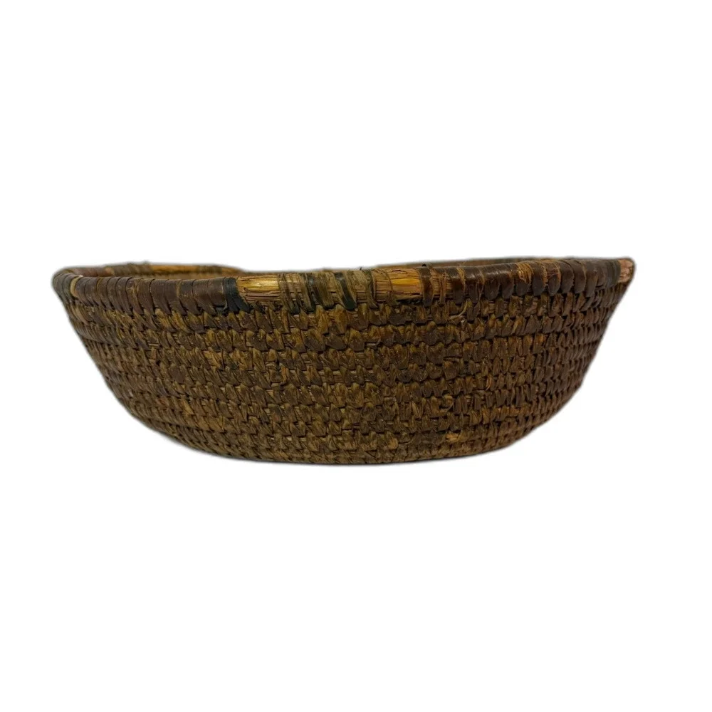 Antique Hand Crafted Woven Coil Wedding Basket 13